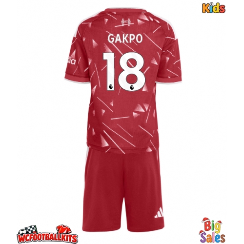 Liverpool Cody Gakpo #18 Replica Home Stadium Kit for Kids 2026-27 Short Sleeve (+ pants)